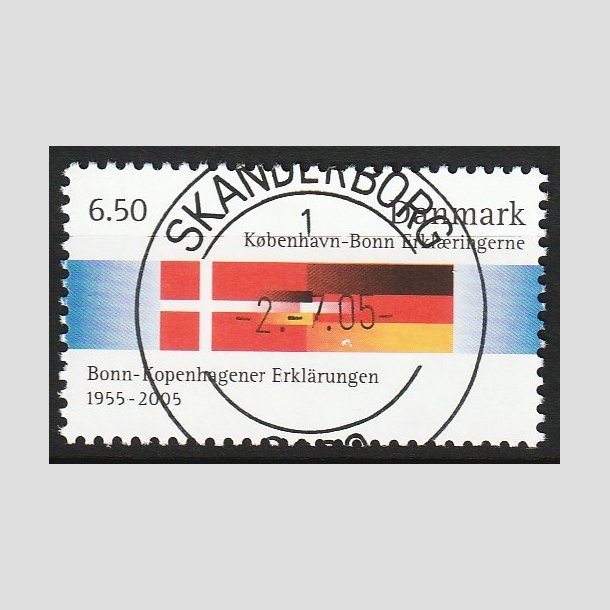 FRIM�RKER DANMARK | 2005 - AFA 1431 - K�benhavn-Bonn - 6,50 Kr. flerfarvet - Pragt Stemplet Skanderborg