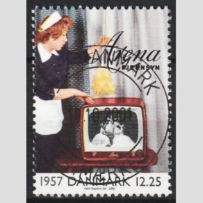 FRIM�RKER DANMARK | 2000 - AFA 1260 - 1900-tallet. Serie 3. - 12,25 Kr. Kommunikation 1957 - Pragt Stemplet