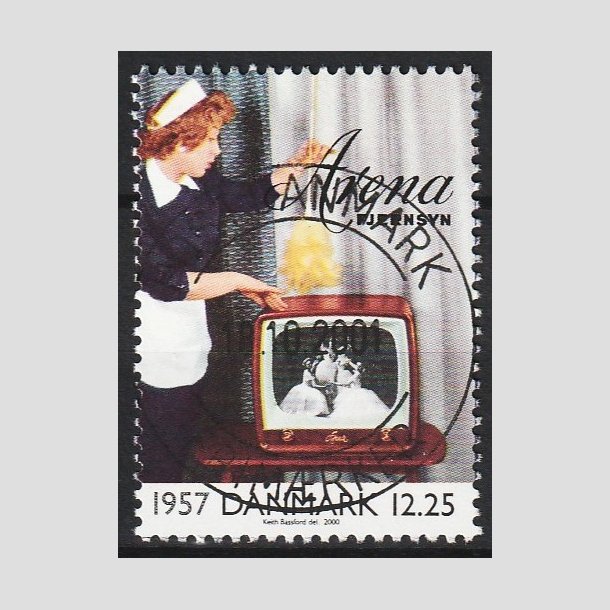 FRIM�RKER DANMARK | 2000 - AFA 1260 - 1900-tallet. Serie 3. - 12,25 Kr. Kommunikation 1957 - Pragt Stemplet