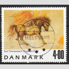 FRIM�RKER DANMARK | 2000 - AFA 1261 - Frim�rkekunst 3. - 4,00 Kr. Kurt Trampedach - Lux Stemplet 