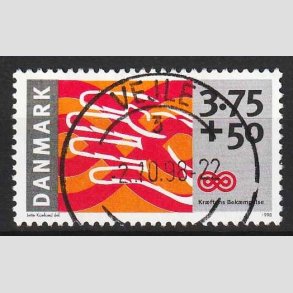 FRIM�RKER DANMARK | 1998 - AFA 1186 - Kr�ftens Bek�mpelse - 3,75 Kr. + 50 �re - Lux Stemplet Vejle