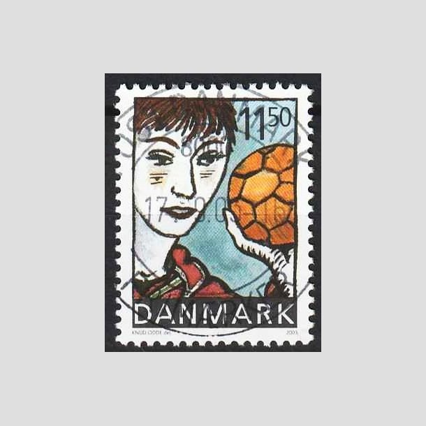 FRIM�RKER DANMARK | 2002 - AFA 1345 - Sport og ungdom - 11,50 Kr. H�ndbold - Pragt Stemplet