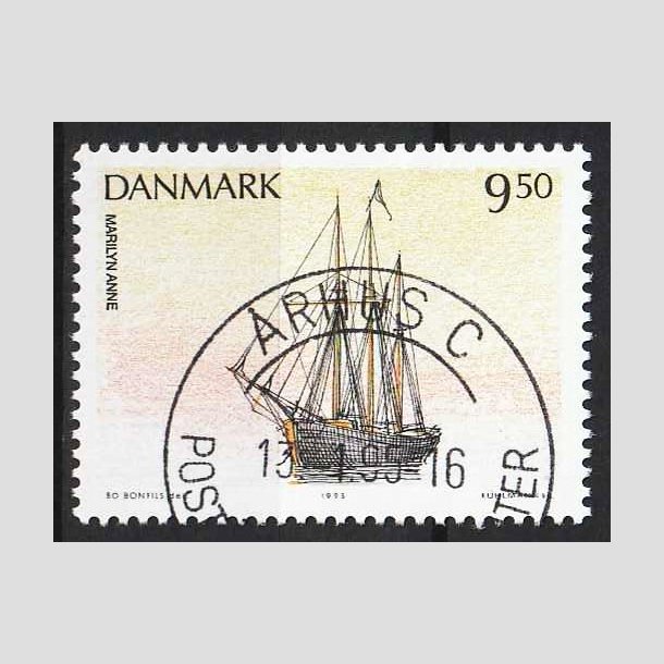 FRIM�RKER DANMARK | 1993 - AFA 1048 - Sejlskibe - 9,50 Kr. flerfarvet - Pragt Stemplet
