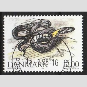 FRIM�RKER DANMARK | 1994 - AFA 1080 - Truede danske dyr - 12,00 Kr. snog - Pragt Stemplet