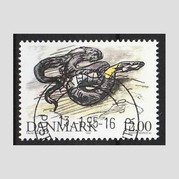 FRIM�RKER DANMARK | 1994 - AFA 1080 - Truede danske dyr - 12,00 Kr. snog - Pragt Stemplet