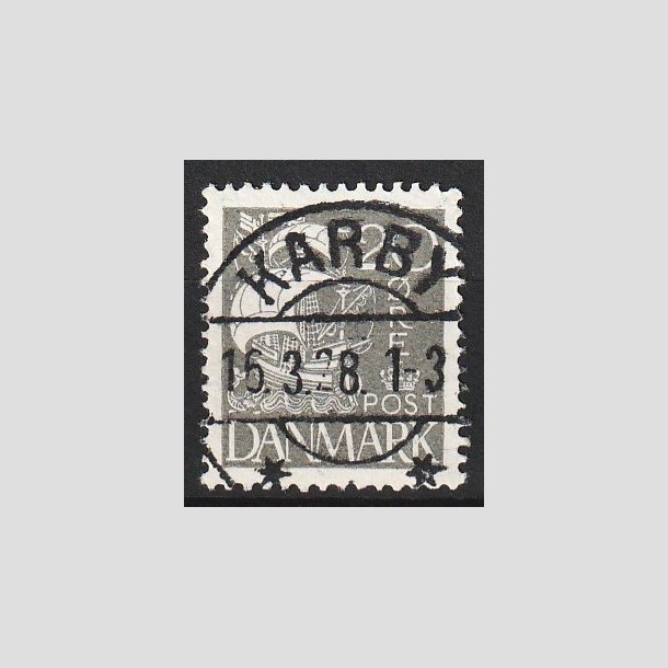FRIM�RKER DANMARK | 1927 - AFA 170 - Karavel 20 �re gr� - Lux Stemplet Karby