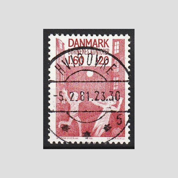 FRIM�RKER DANMARK | 1981 - AFA 718 - B�rnenes Kontor - 1,60 Kr. + 20 �re - Lux Stemplet Hvidovre