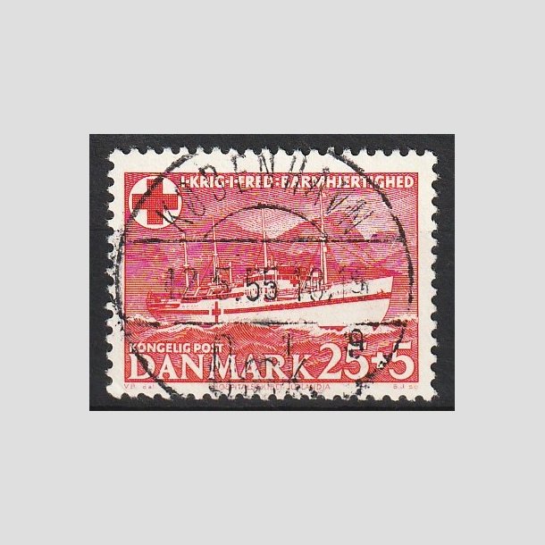 FRIM�RKER DANMARK | 1951 - AFA 333 - Jutlandia 25 + 5 �re r�d - Lux Stemplet