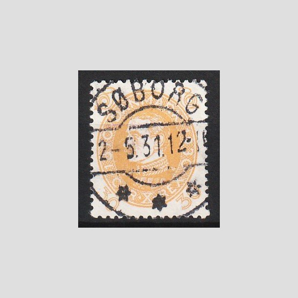 FRIM�RKER DANMARK | 1930 - AFA 193 - Chr. X 60 �r 30 �re gul - Lux Stemplet S�borg