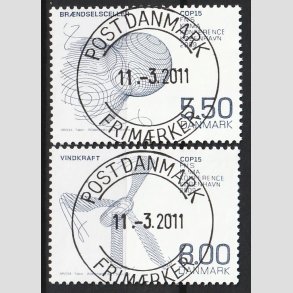 FRIM�RKER DANMARK | 2009 - AFA 1590+91 - COP15 - 5,50 + 8,50 Kr. flerfarvet - Lux Stemplet