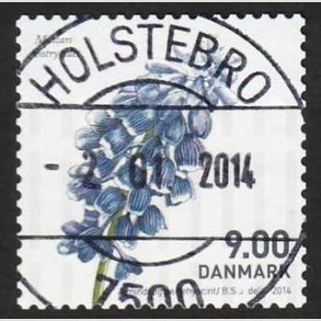 FRIM�RKER DANMARK | 2014 - AFA 1767 - For�rsblomster - 9,00 Kr. flerfarvet - Pragt Stemplet 