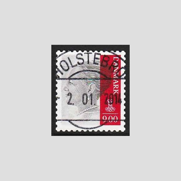 FRIM�RKER DANMARK | 2014 - AFA 1762 - Dronning Margrethe - 9,00 Kr. gr�/karmin - Lux Stemplet