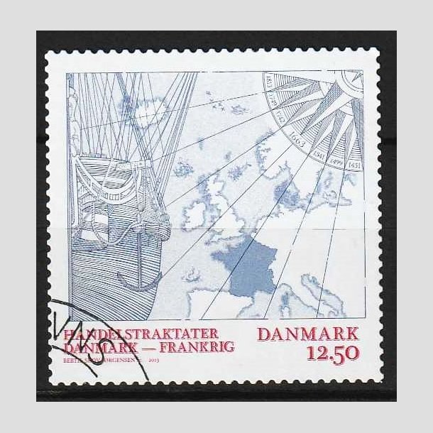 FRIM�RKER DANMARK | 2013 - AFA 1761 - Handelstraktater - 12,50 Kr. flerfarvet - P�nt Stemplet