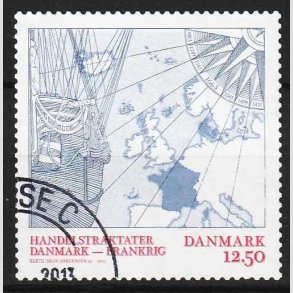 FRIM�RKER DANMARK | 2013 - AFA 1761 - Handelstraktater - 12,50 Kr. flerfarvet - P�nt Stemplet