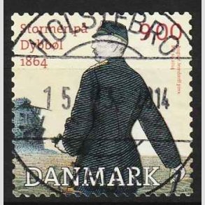 FRIM�RKER DANMARK | 2014 - AFA 1770A - Dybb�l 1864 - 9,00 Kr. flerfarvet fra miniark - Lux Stemplet 