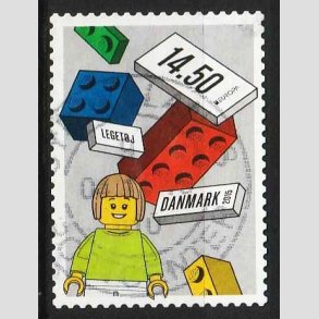 FRIM�RKER DANMARK | 2015 - AFA 1806 - LEGO-klodser - 14,50 Kr. flerfarvet - P�nt Stemplet 
