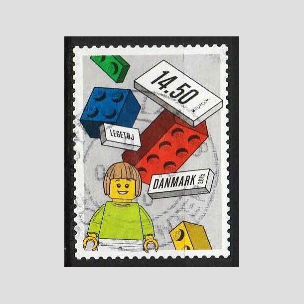 FRIM�RKER DANMARK | 2015 - AFA 1806 - LEGO-klodser - 14,50 Kr. flerfarvet - P�nt Stemplet 
