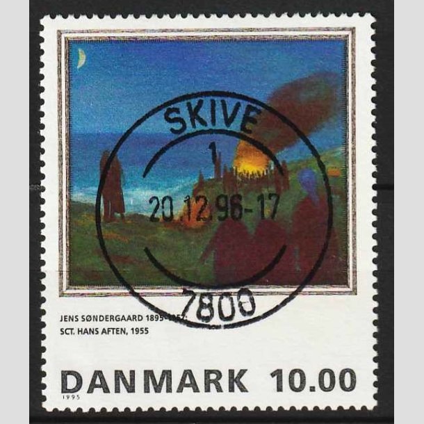 FRIM�RKER DANMARK | 1995 - AFA 1099 - Maleriserie 8. - 10,00 Kr. Jens S�ndergaard - Lux Stemplet Skive