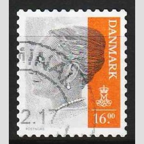 FRIM�RKER DANMARK | 2015 - AFA 1840 - Dronning Margrethe II (POST NORD) - 16,00 Kr. - Stemplet