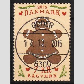 FRIM�RKER DANMARK | 2015 - AFA 1836 - Bagv�rk - 7,00 Kr. kagekone - Lux Stemplet Odder