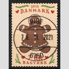 FRIM�RKER DANMARK | 2015 - AFA 1836 - Bagv�rk - 7,00 Kr. kagekone - Pragt Stemplet Ribe