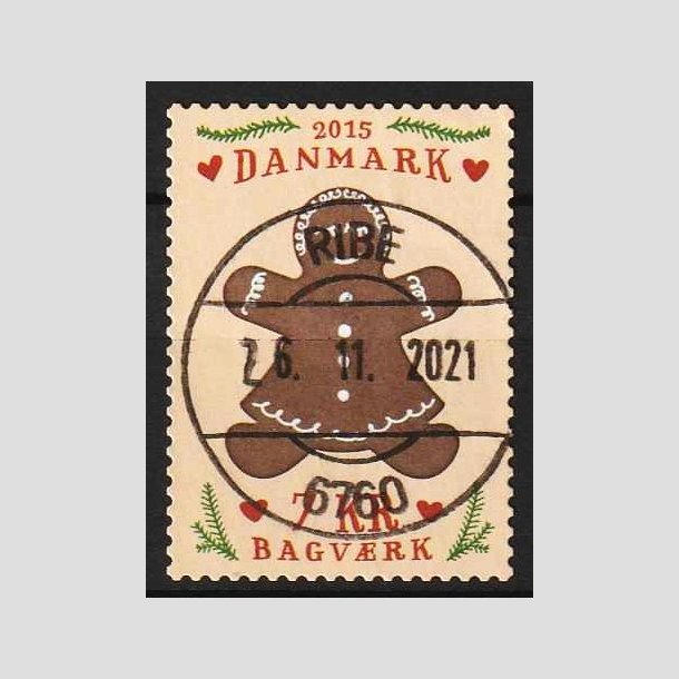 FRIM�RKER DANMARK | 2015 - AFA 1836 - Bagv�rk - 7,00 Kr. kagekone - Pragt Stemplet Ribe