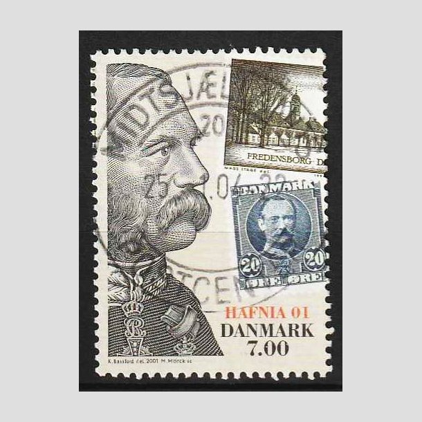 FRIM�RKER DANMARK | 2001 - AFA 1297 - HAFNIA 01 UDSTILLING - 7,00 Kr. - Pragt Stemplet 