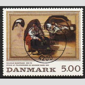 FRIM�RKER DANMARK | 1994 - AFA 1081 - Maleriserie 7. - 5,00 Kr. flerfarvet - Pragt Stemplet Slagelse