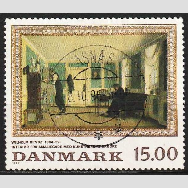 FRIM�RKER DANMARK | 1994 - AFA 1082 - Maleriserie 7 - 15,00 Kr. flerfarvet - Lux Stemplet Asn�s