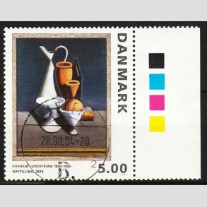 FRIM�RKER DANMARK | 1993 - AFA 1057 - Maleriserie 6. - 5,00 Kr. Wilhelm Lundstr�m - Pragt Stemplet Randers