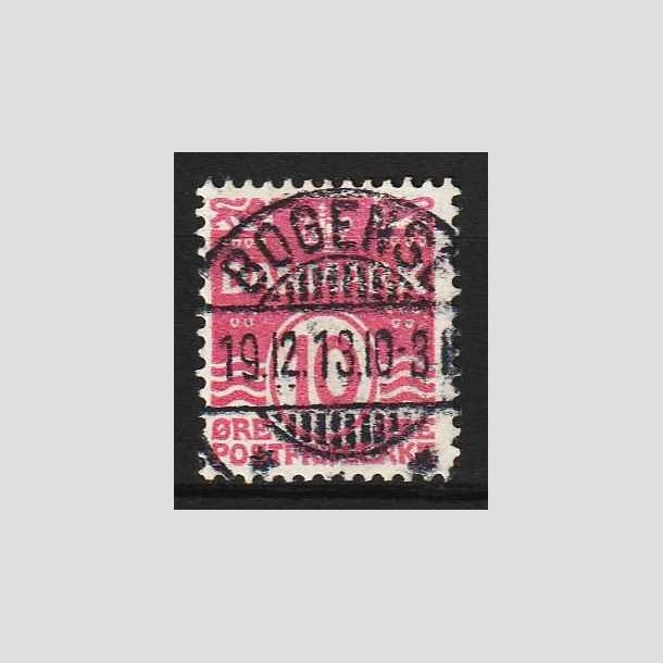FRIM�RKER DANMARK | 1912 - AFA 65 - B�lgelinie 10 �re karminrosa - Lux Stemplet Bogense