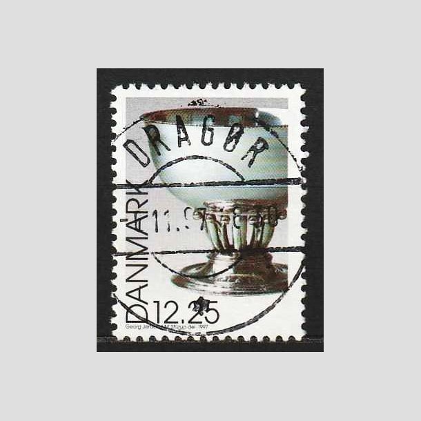 FRIM�RKER DANMARK | 1997 - AFA 1163 - Dansk design - 12,25 Kr. Georg Jensen - Lux Stemplet Drag�r