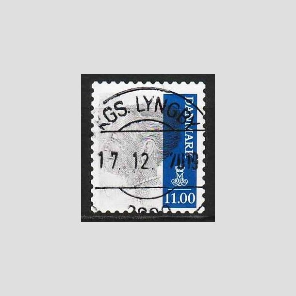 FRIM�RKER DANMARK | 2011 - AFA 1645E - Dronning Margrethe - 11,00 Kr. gr�/m�rkbl� - Lux Stemplet