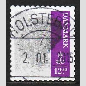 FRIM�RKER DANMARK | 2013 - AFA 1724 - Dronning Margrethe II - 12,50 Kr. gr�/lilla - Lux Stemplet