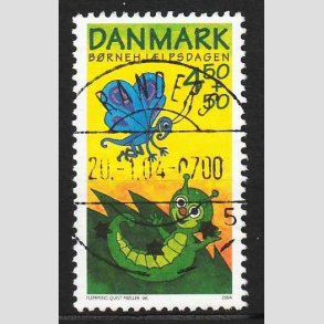 FRIM�RKER DANMARK | 2004 - AFA 1383 - B�rnehj�lpsdagen - 4,50 Kr. + 50 �re - Lux Stemplet Randers