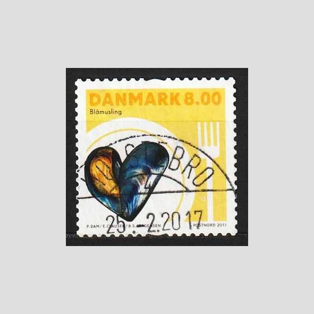 FRIM�RKER DANMARK | 2017 - AFA 1889 - Skaldyr - 8,00 kr. flerfarvet - Pragt Stemplet