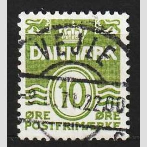 FRIM�RKER DANMARK | 1950 - AFA 318 - B�lgelinie 10 �re gr�n - Lux Stemplet Vejle