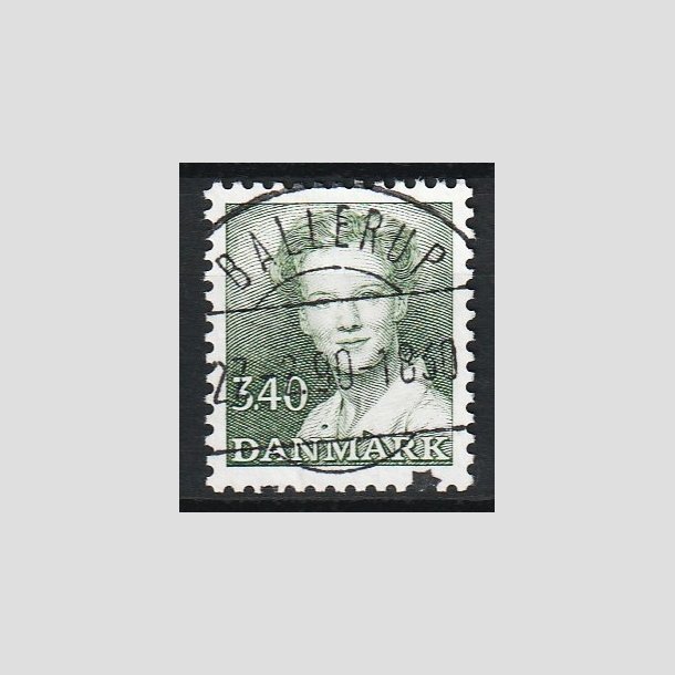FRIM�RKER DANMARK | 1989 - AFA 925 - Dronning Margrethe - 3,40 Kr. gr�n - Lux Stemplet Ballerup