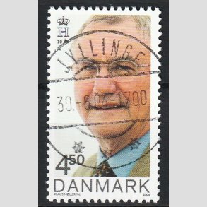 FRIM�RKER DANMARK | 2004 - AFA 1395 - Prins Henrik 70 �r. - 4,50 Kr. - Lux Stemplet Jyllinge