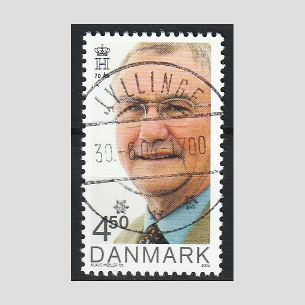 FRIM�RKER DANMARK | 2004 - AFA 1395 - Prins Henrik 70 �r. - 4,50 Kr. - Lux Stemplet Jyllinge