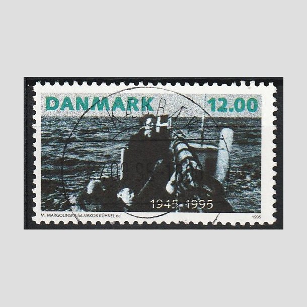 FRIM�RKER DANMARK | 1995 - AFA 1094 - 50 �ret for befrielsen - 12,00 Kr. flerfarvet - Lux Stemplet Sk�rb�k