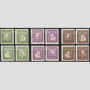 FRIM�RKER DANMARK | 1924 - AFA 132-143 - Postjubil�um i komplet s�t - Ubrugt