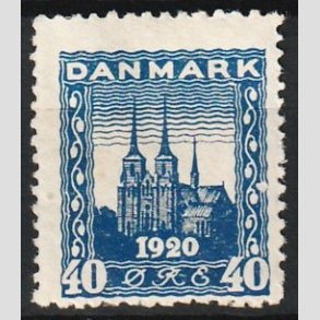 FRIM�RKER DANMARK | 1921 - AFA 116 - Genforening 40 �re bl� - Ubrugt