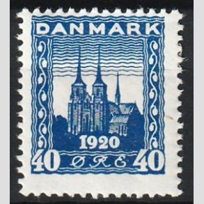 FRIM�RKER DANMARK | 1921 - AFA 116 - Genforening 40 �re bl� - Ubrugt