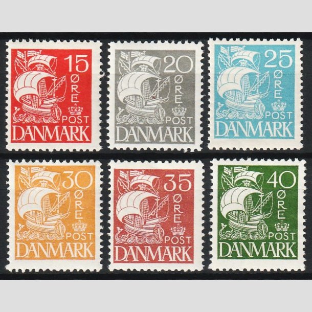 FRIM�RKER DANMARK | 1927 - AFA 169-74 - Karavel - Komplet s�t - Ubrugt