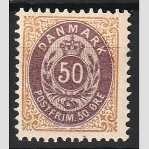 FRIM�RKER DANMARK | 1902 - AFA 30C - 50 �re brun/lilla - Ubrugt