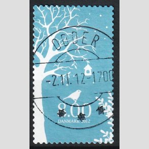 FRIM�RKER DANMARK | 2012 - AFA 1722 - Vinter - 8,00 Kr. flerfarvet - Lux Stemplet Odder