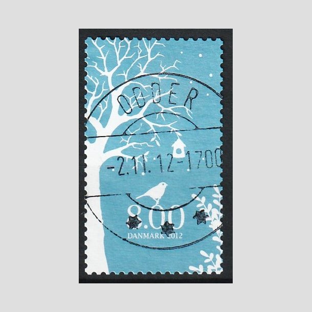 FRIM�RKER DANMARK | 2012 - AFA 1722 - Vinter - 8,00 Kr. flerfarvet - Lux Stemplet Odder