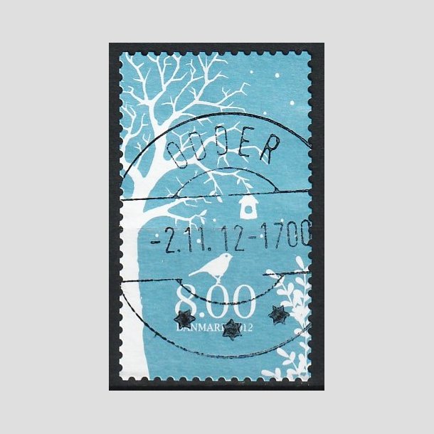 FRIM�RKER DANMARK | 2012 - AFA 1722 - Vinter - 8,00 Kr. flerfarvet - Lux Stemplet Odder