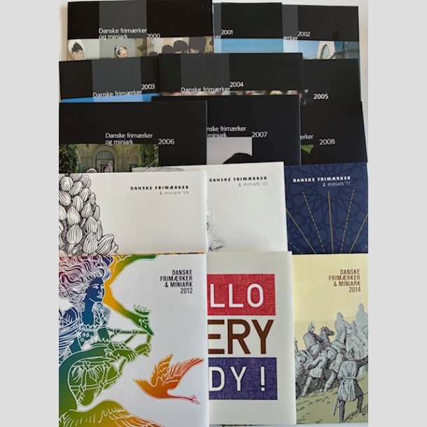 FRIMRKER DANMARK | Lot med rsmapper r 2000-2014 komplet (15 stk.) - Postfrisk 
